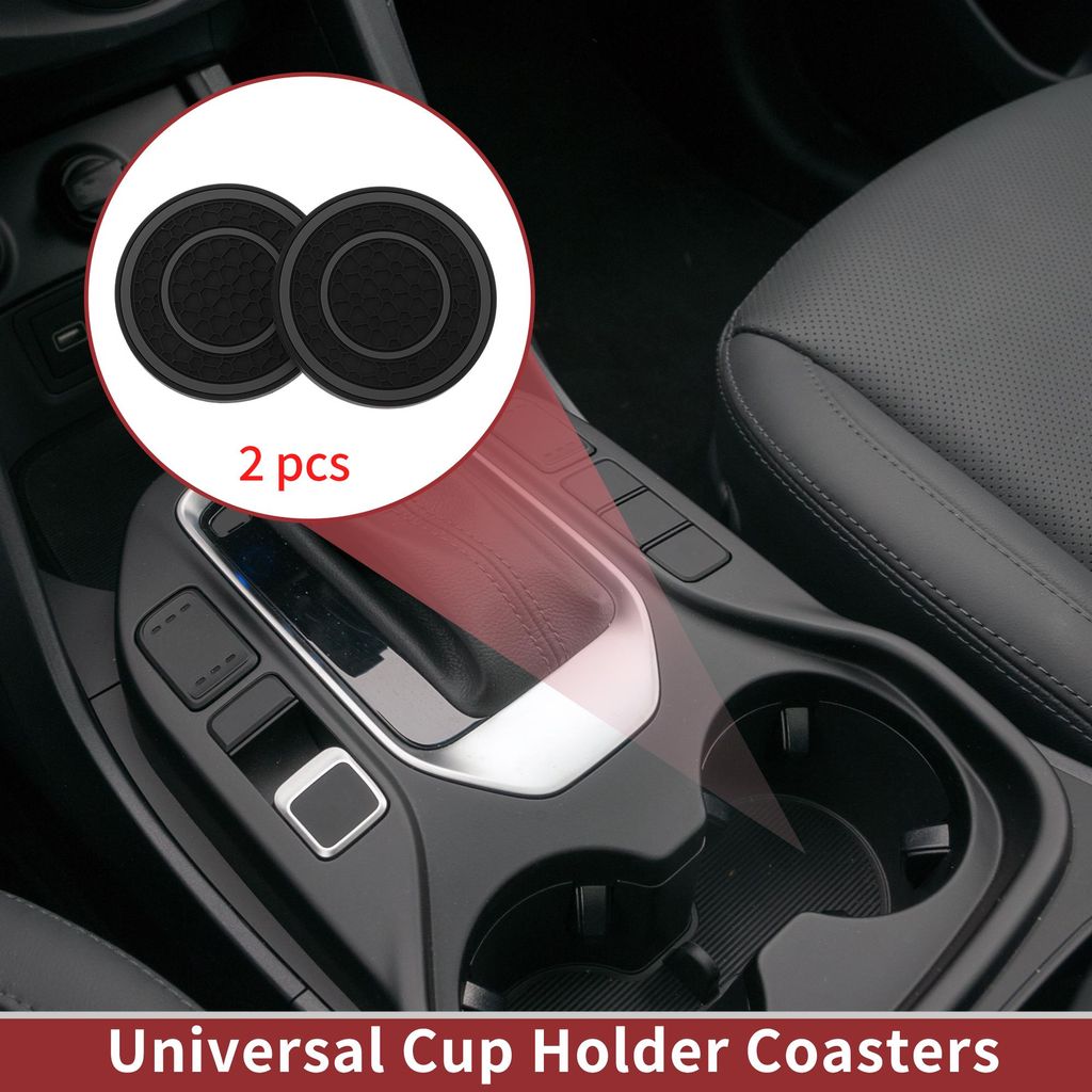 2 Stk Auto Becher Untersetzer Universelle Rutschfeste Cup Halter Auto Innenraum Zubeh?r Sets Grau PVC