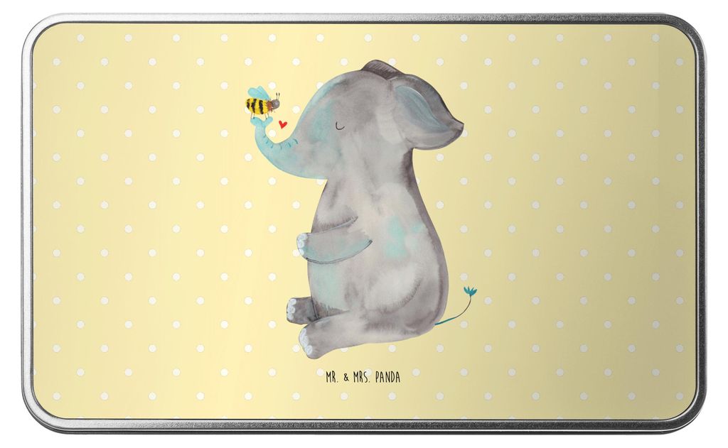 Mr. & Mrs. Panda Kaffeedose Elefant Biene - Gelb Pastell - Geschenk, Geschenkbox, Hochzeitsgeschenk, Liebe, Teedose, behälter, Lustige Sprüche, G...