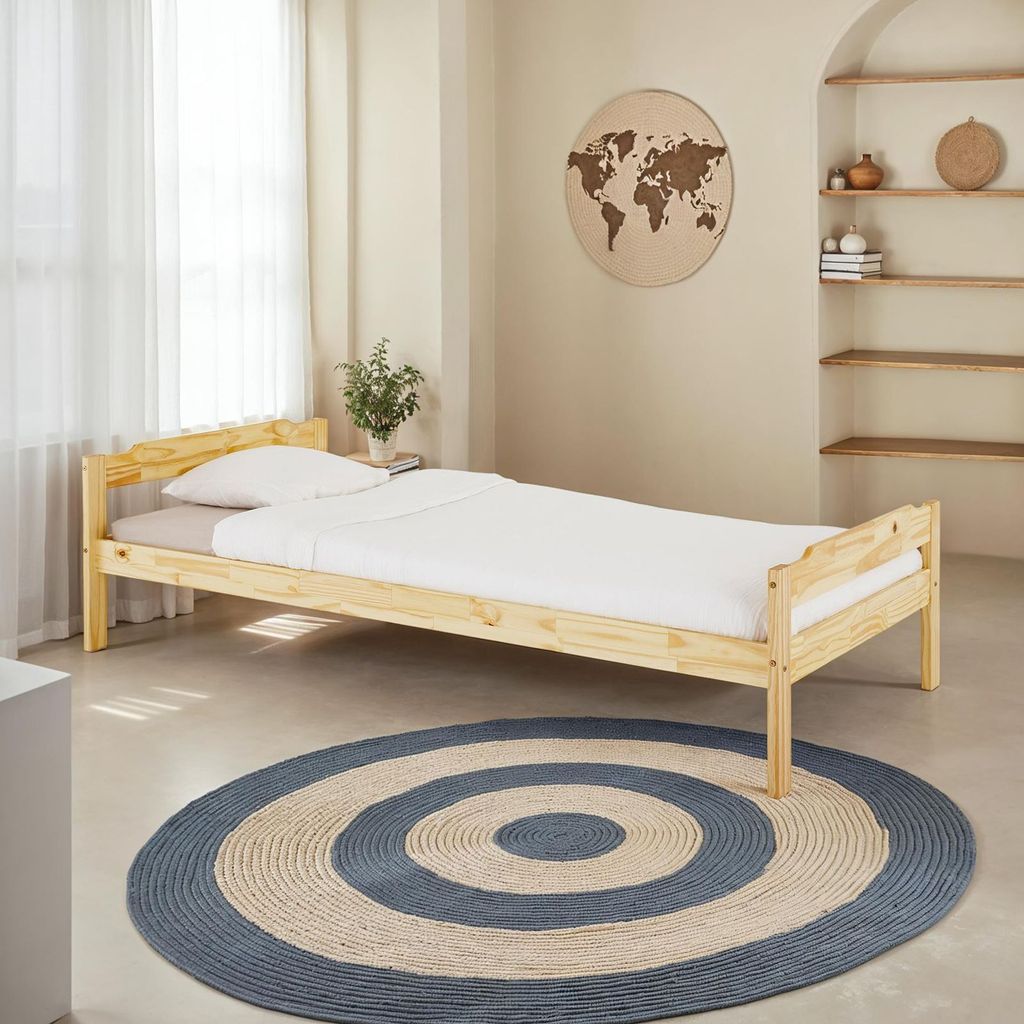 Massivholzbett Moritz aus Kiefer Massivholz 90x200 cm, Produktbild 