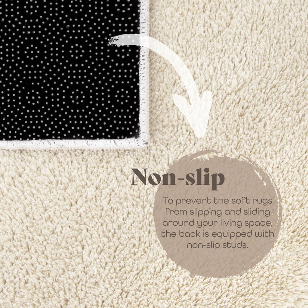 TT Home Teppich Wohnzimmer Kurzflor Anti-Rutsch Rückseite Produktbild 6