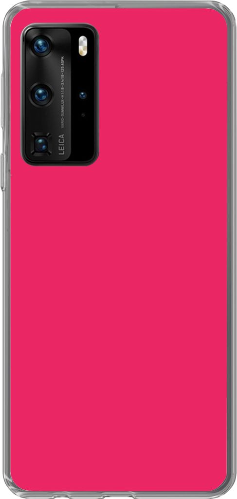MuchoWow Handyhülle Schutzhülle Hülle für Telefoonhoesje Huawei P40 Pro Karmin - Farben - Palette - Rosa Silikon Softcase Handy Hülle - Schutz