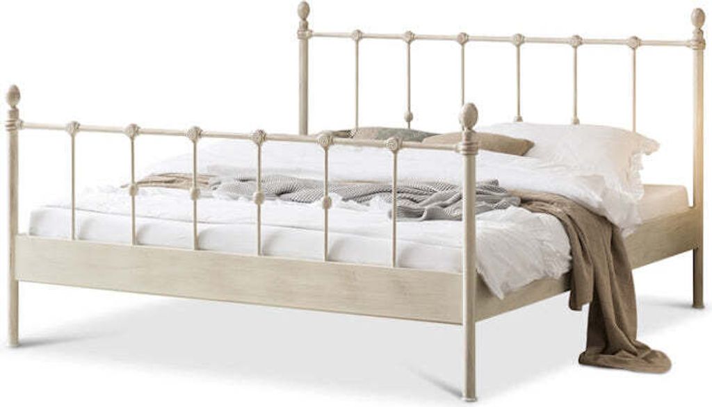 Metallbett Francesca – 200x220 cm / sand-kupfer
