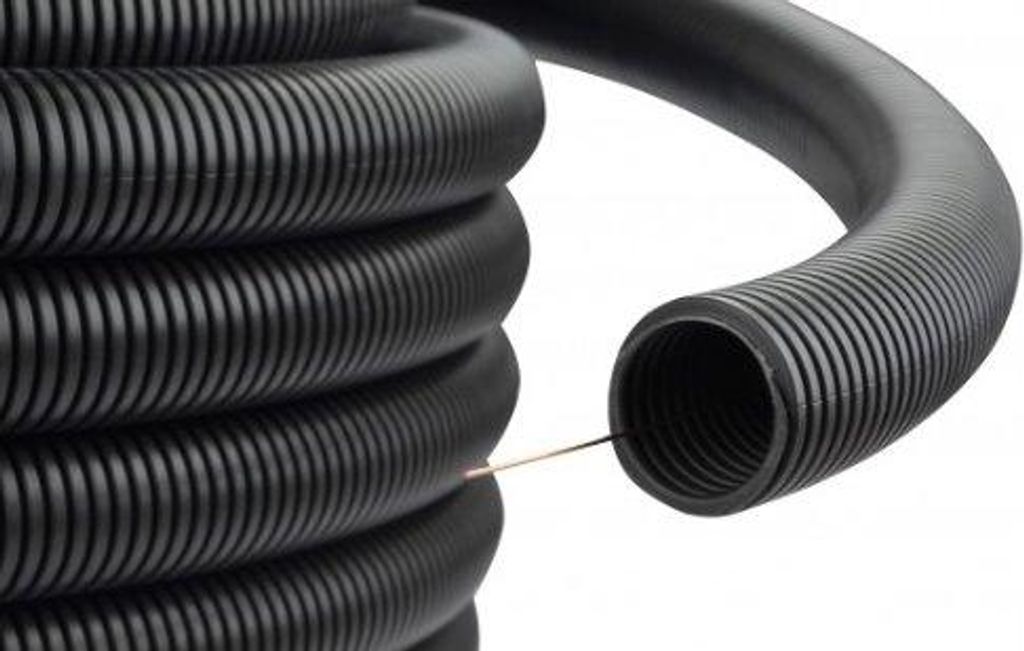Tubo corrugato RKGS 16 nero 750N con pilota 25m 444042 AKS Immagine del prodotto 