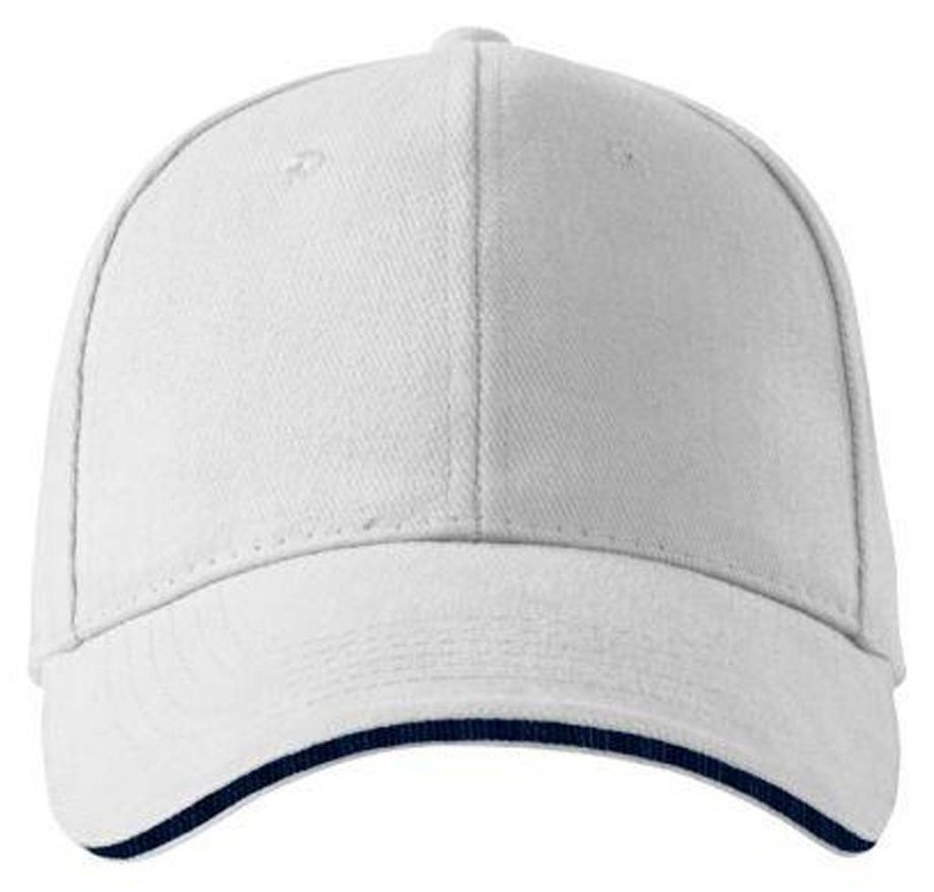 Malfini - Baseball-Mütze, Sandwichschirm, Baumwolle PP9854 (Einheitsgröße) (Weiß)