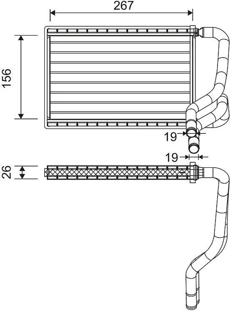 Échangeur de Chaleur Habitacle Valeo 811568 pour Chauffage Carnival