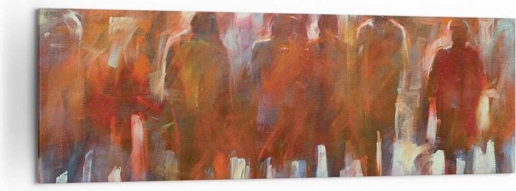 Bild auf Leinwand - Leinwandbild - Einteilig - Regenschirme Menschen Handwerk - 160x50cm - Wand Bild - Wanddeko - Wandbilder - Leinwanddruck - Bild...