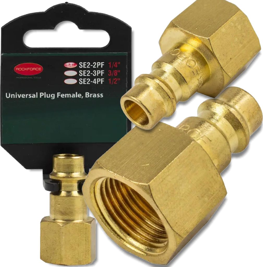 ROCKFORCE Schnellkupplung für Gewinde 1/4" Messing