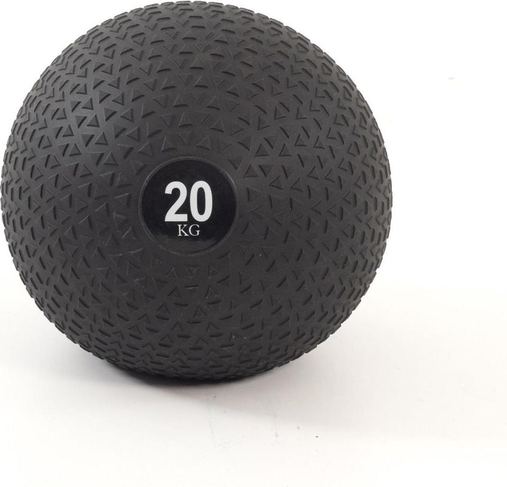 Muscle Power Slam Ball Gripvast Rubber 20 kg Schwarz