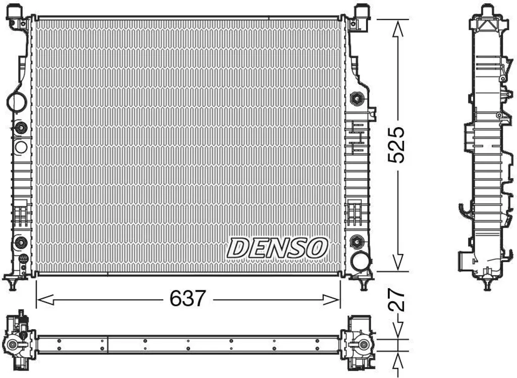 Radiateur de refroidissement moteur Mercedes Classe GL X164 et ML W164