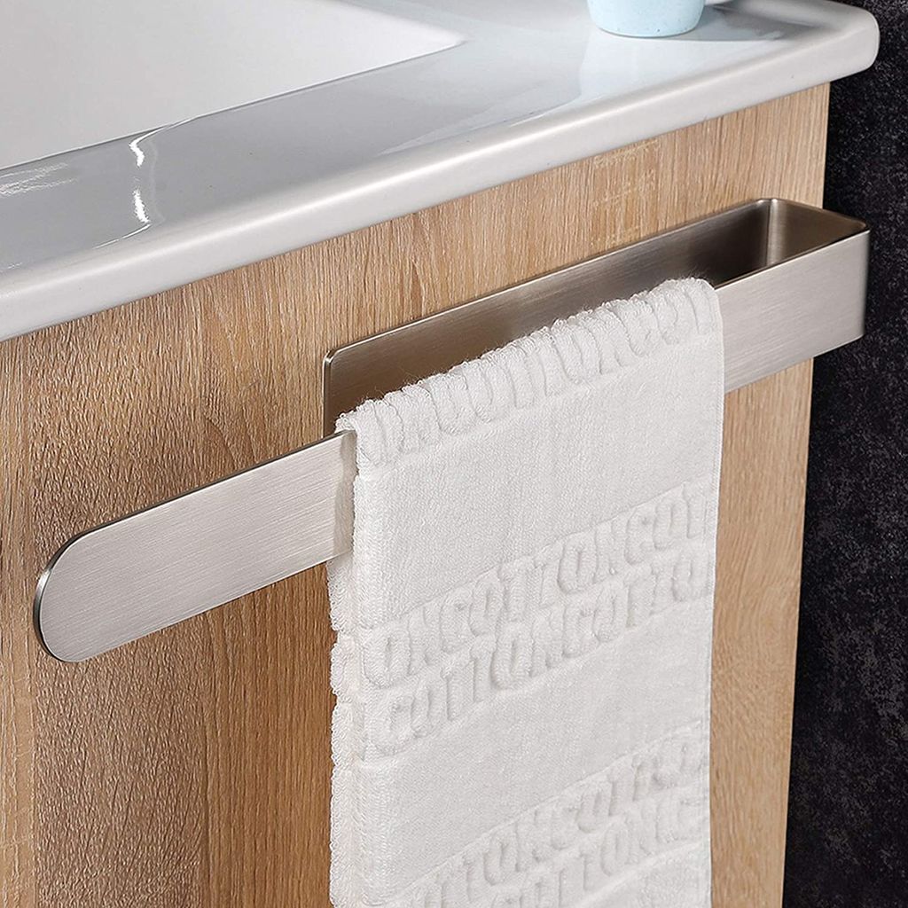 Selbstklebender Edelstahl Handtuchhalter Handtuchstange Ohne Bohren Küche Bad DE 