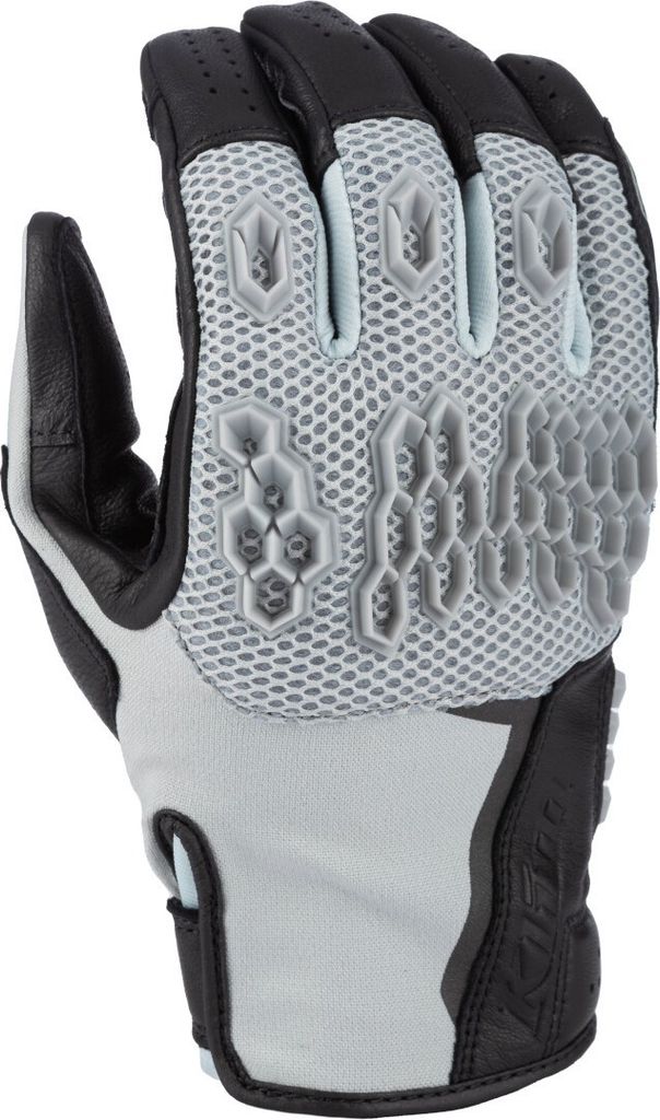 Klim Baja S4 2025 perforierte Mesh Leder-/Textil Enduro Motorrad Handschuhe, grau/schwarz, M