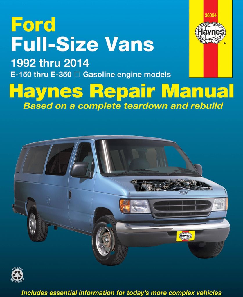 Ford full-size E-150-E-350 petrol vans (1992-2014) Haynes Repair Manual (USA)