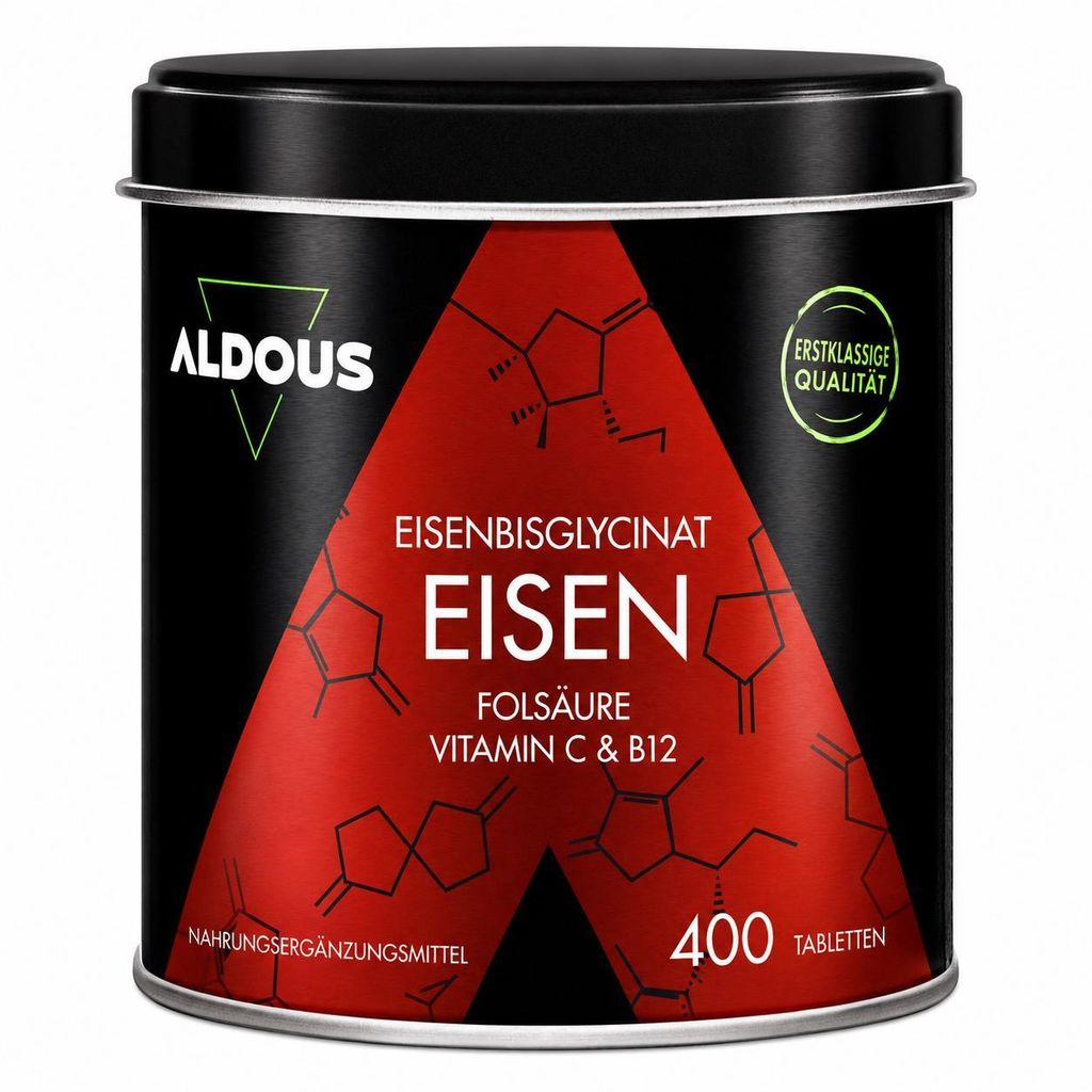 Eisen 28mg mit Vitamin C, B12 und Folsäure - 400 Tabletten - Eisentabletten und Vitamin C für Sauerstofftransport, Energiestoffwechsel & Immunsystem