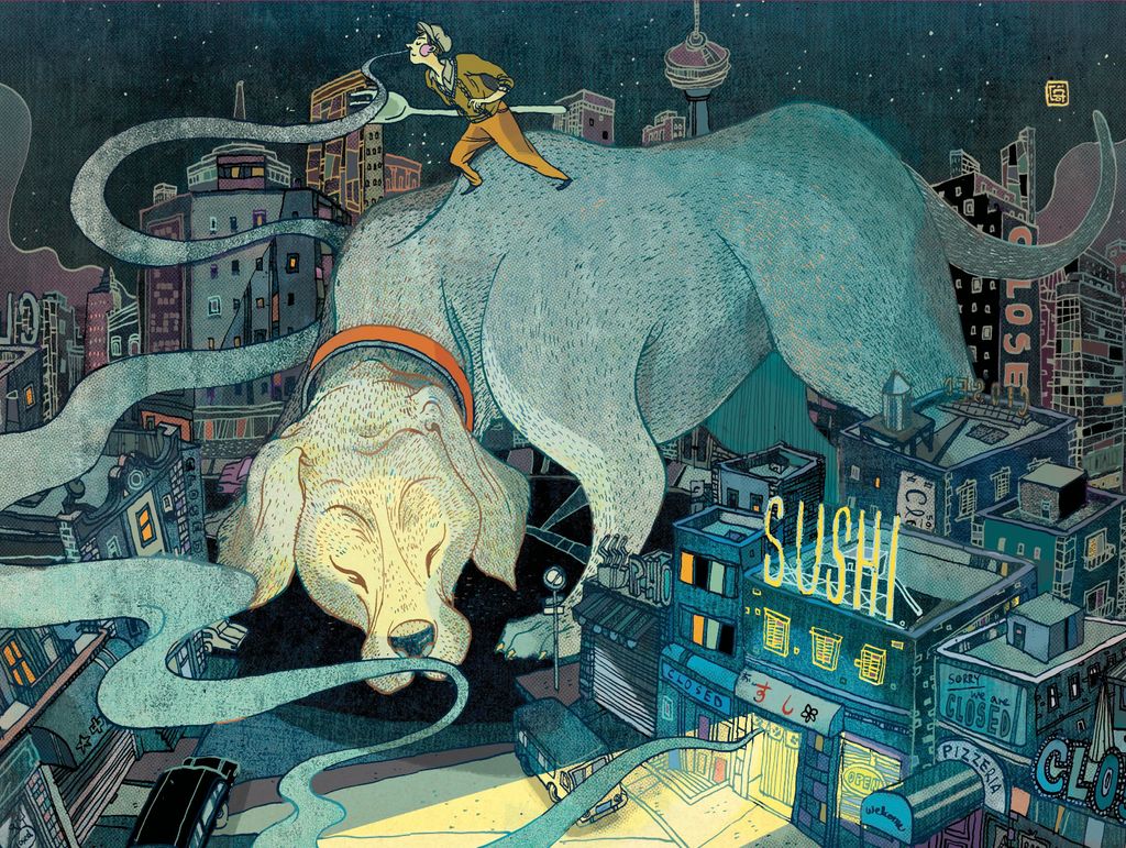 New York Puzzle Company Tier-Puzzle Late Night Dining 1000 Teile