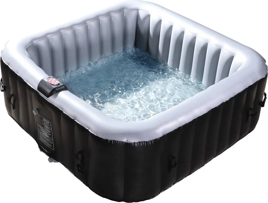 Jacuzzi Gonflable 6 Places Modèle NICE - Spa de Jardin Gris Anthracite