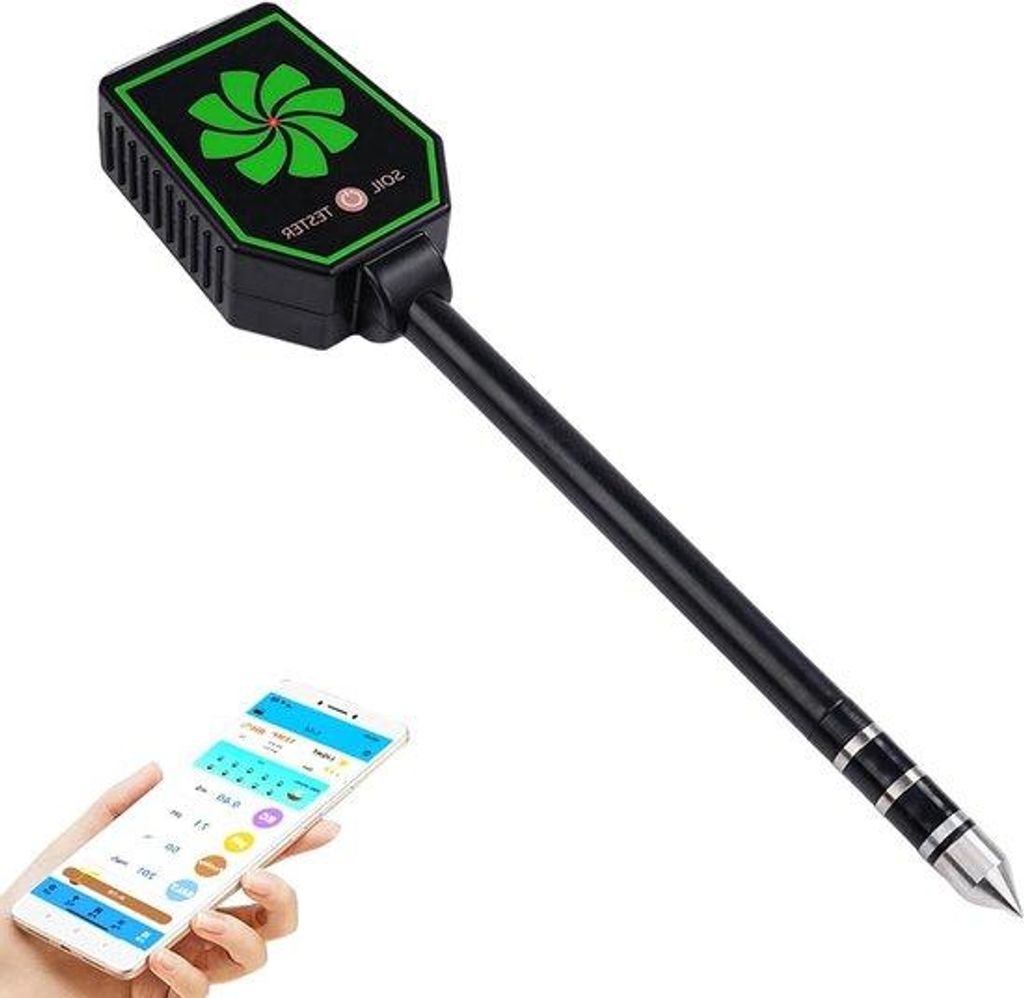 Pflanzensanierungstestgerät 8-fach - Feuchtigkeitsmessgerät - Pflanzenpflege - Bluetooth-App-Verbindung - 10 x 31 cm