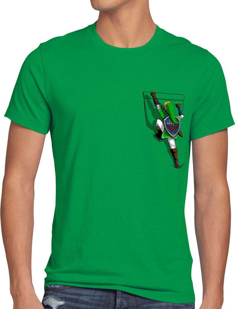 style3 Link Brusttasche Herren T-Shirt wild the breath of snes