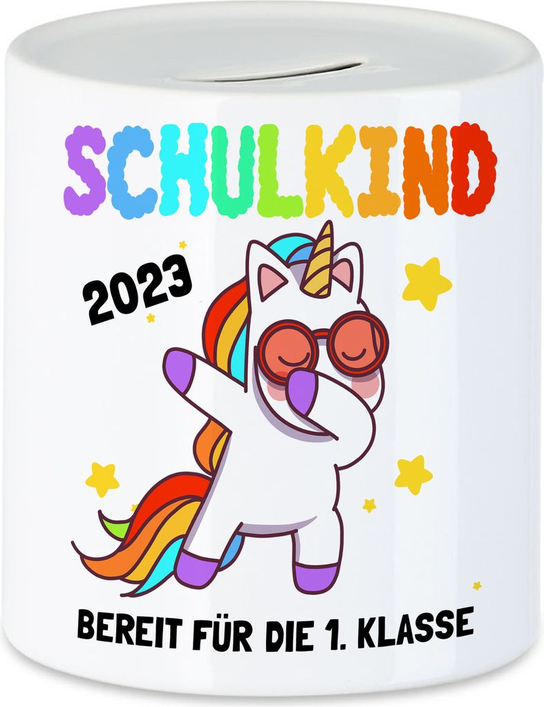 Schulkind 2023 Spardose Einschulung Einhorn Dab Schulanfang Schule Erstklässler Schuleinführung