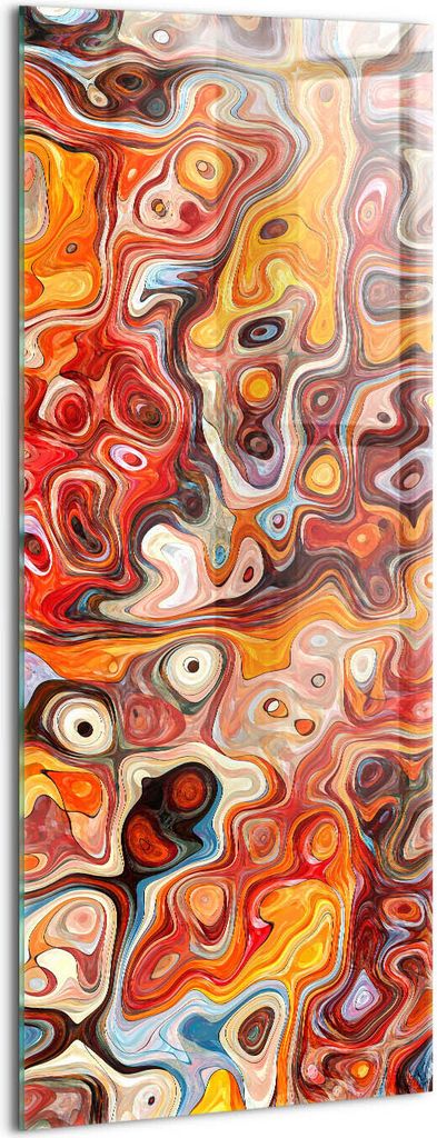 Designer Glasbild - Wandbild - Glas Bild - 50x125 cm - Abstrakte Störung