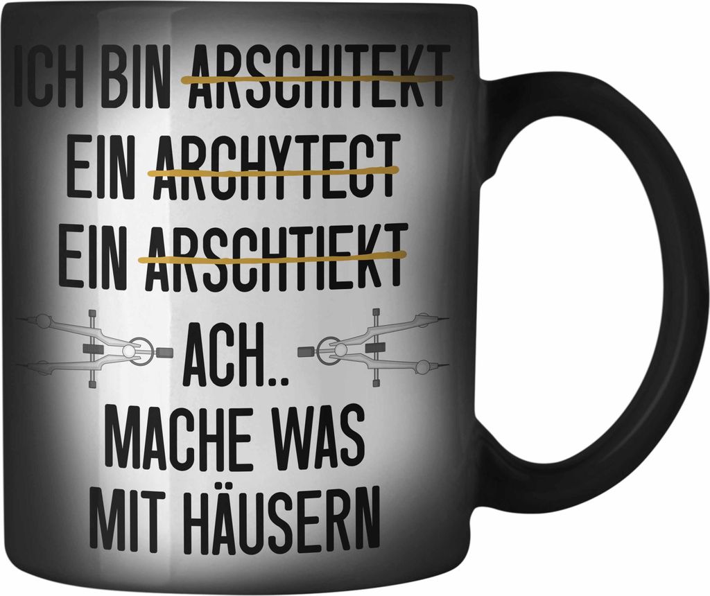 Trendation - Architekt Geschenk Farbwechsel Zauber-Tasse Produktbild 