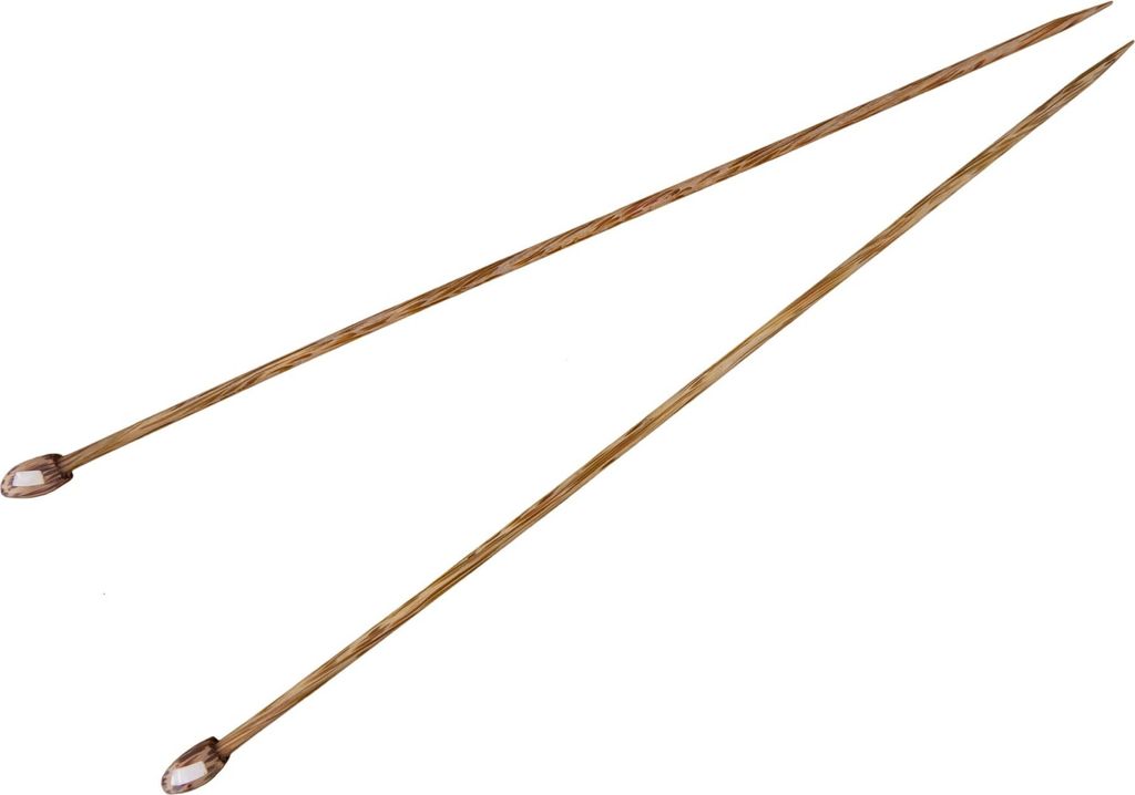 Handschmeichler! Stricknadeln Palmholz m. Bone 35 cm, Gr. 4,5 mm