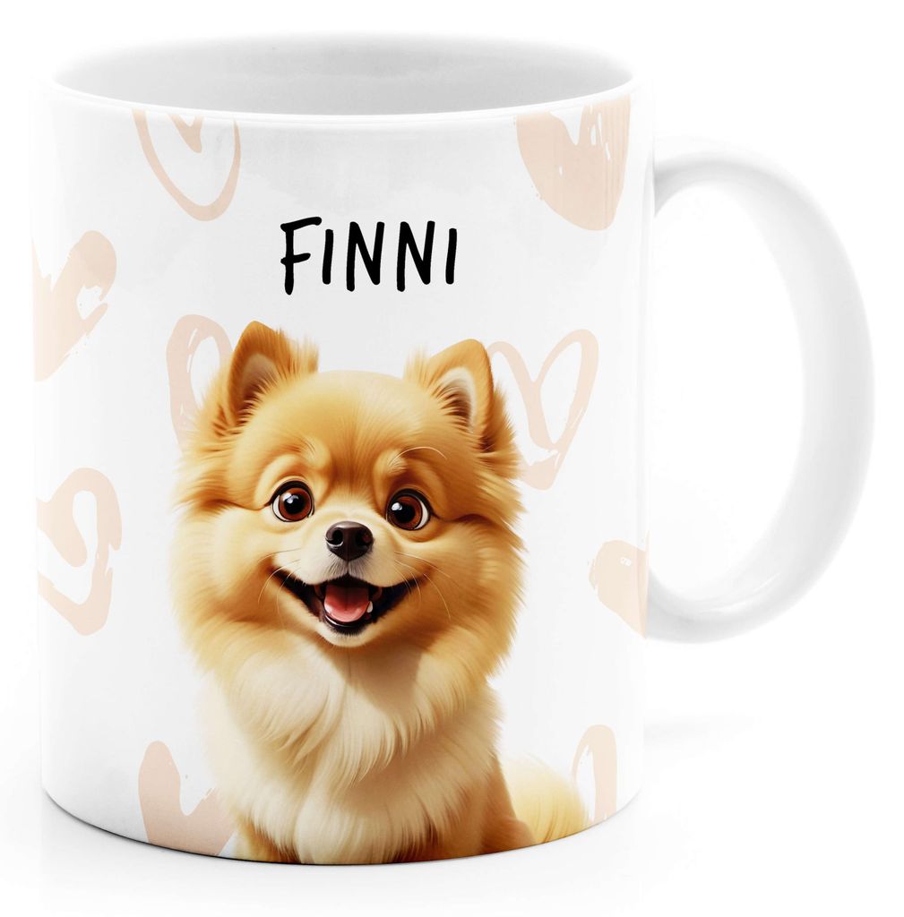 Tasse Hundemotiv und Name personalisierbar, Hunderassen-Auswahl, persönliche Geschenke Hundebesitzer Keramik SpecialMe