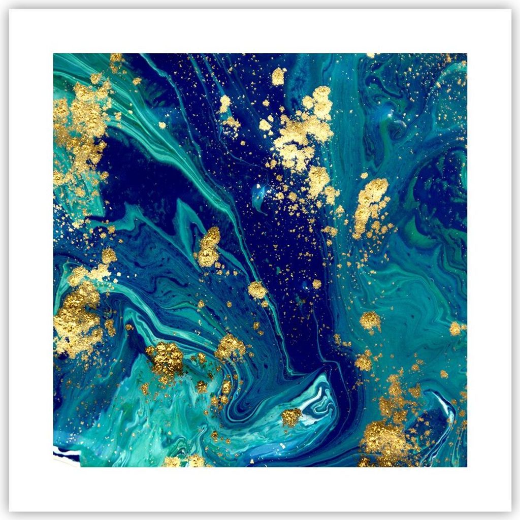 Poster - Poster ohne Rahmen - Abstraktion modern - 40x40 cm - Wand Bild - Wanddeko - Wandbilder - Kunstposter - Wandposter - Bilder - Kunstdruck - ...