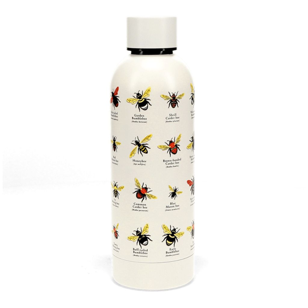 Isolierflasche Garden Bees 500ml Bienen 3D-Prägeeffekt Edelstahlflasche
