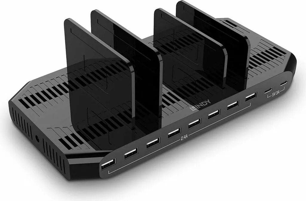 Lindy 73435 Stazione Ricarica USB 120W 10 Porte Professionale