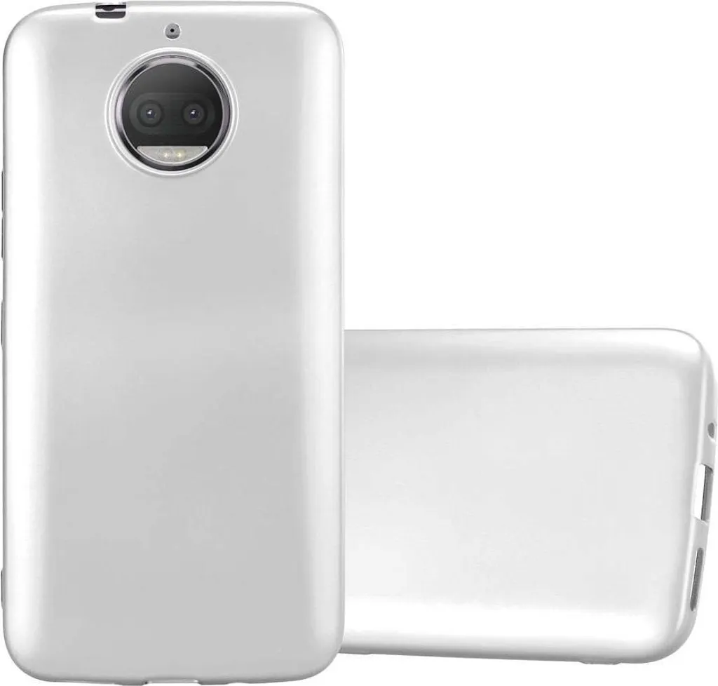 Cadorabo custodia protettiva per Motorola MOTO G5S PLUS in argento custodia del telefono cellulare Custodia in silicone TPU cover case