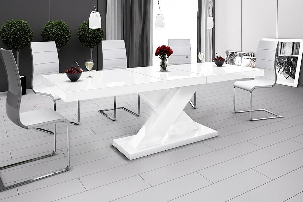 Design Esstisch Tisch HE-888 Hochglanz ausziehbar 160 bis 210 cm