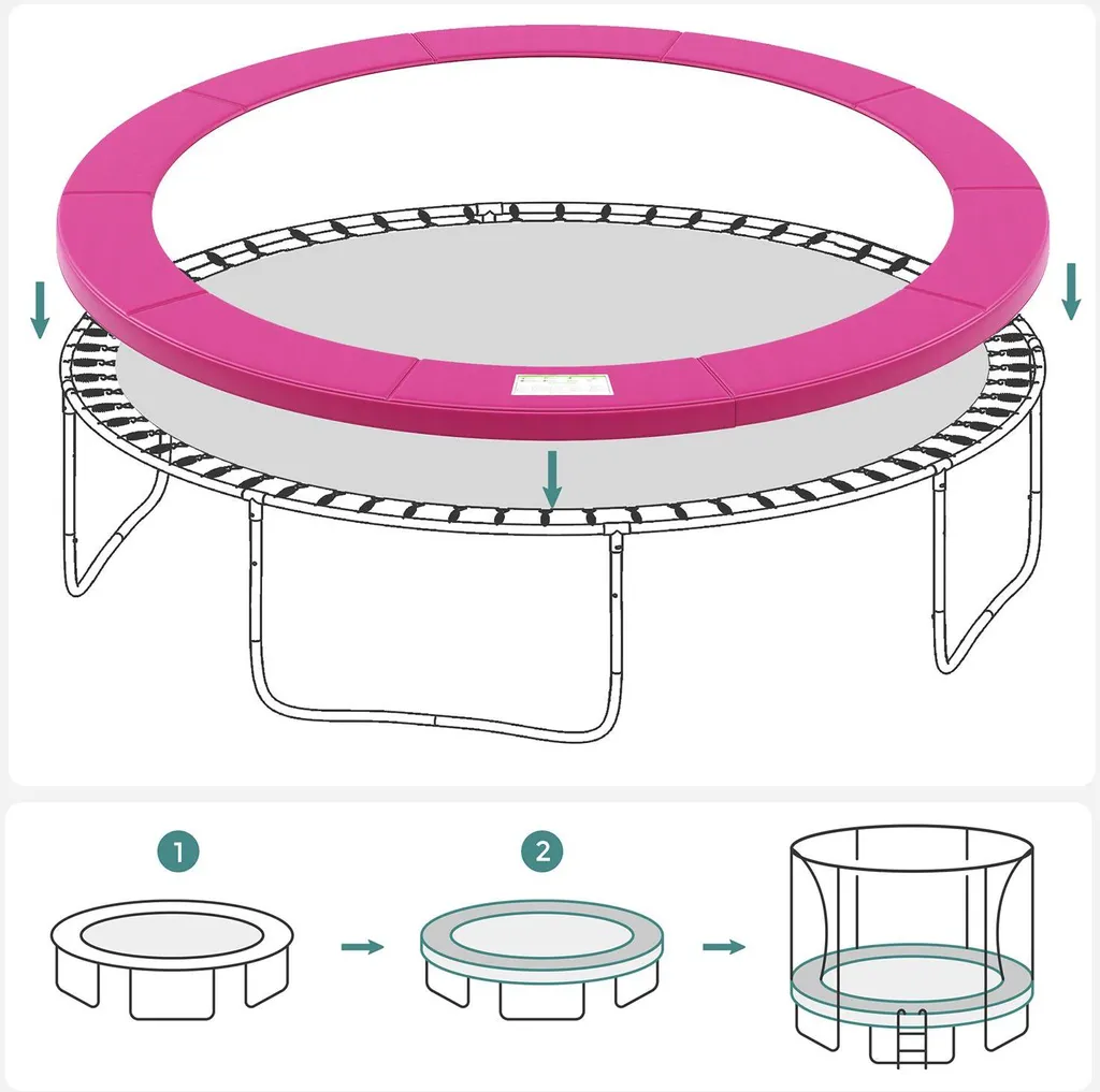 Couverture pour trampoline Ø 366 cm - Bâche de protection haute densité - 6