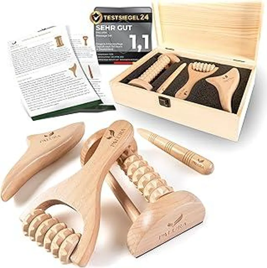 Set Maderoterapia Legno PALURA | Massaggiatore Anticellulite Professionale