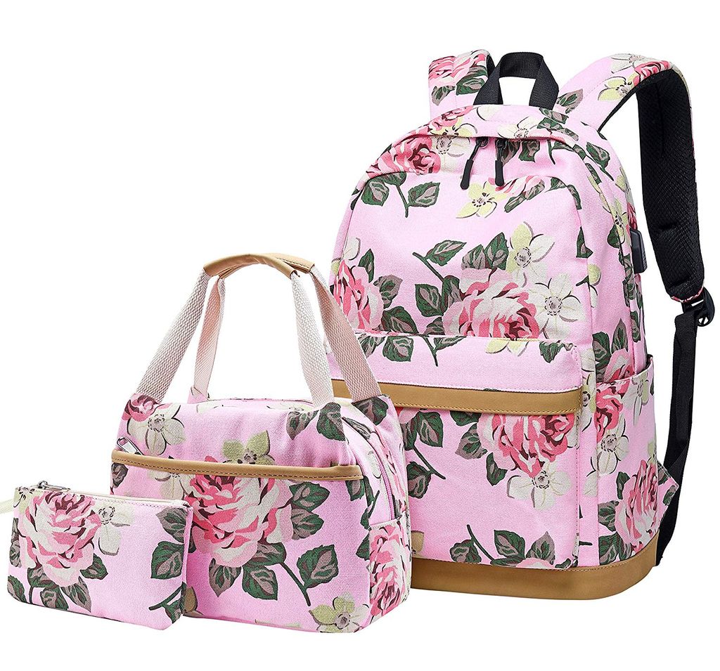 Damen Canvas Rucksack Mädchen Schultasche Schulrucksack Reisetasche Outdoor Bag 