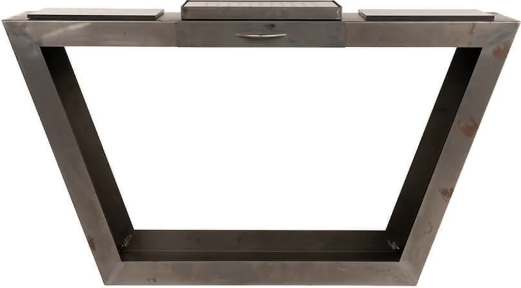 Range-bûches design PAULO résistant aux intempéries aspect rouille