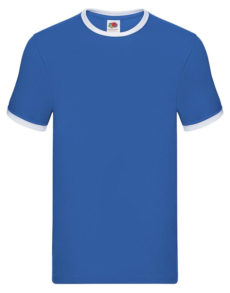 Fruit of the Loom - "Ringer" T-Shirt für Herren FK3029 (M) (Königsblau/Weiß)