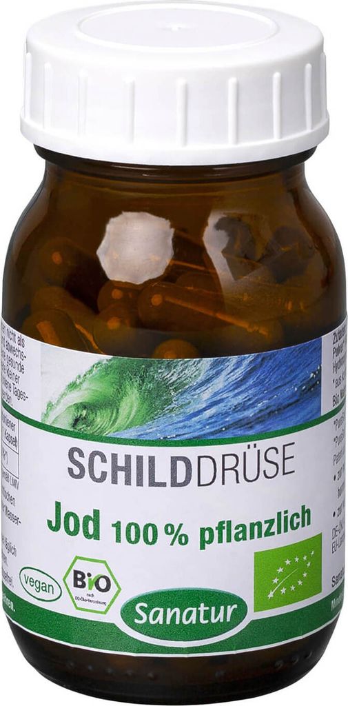 Sanatur Jod 100% pflanzlich | 60 Kapseln | -Kelp-Extrakt | Produktbild 