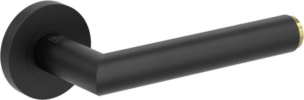 GRIFFWERK Türgriff LUCIA SELECT Schraubtechnik GK3 Rosetten rund unverschließbar Graphitschwarz-Messing