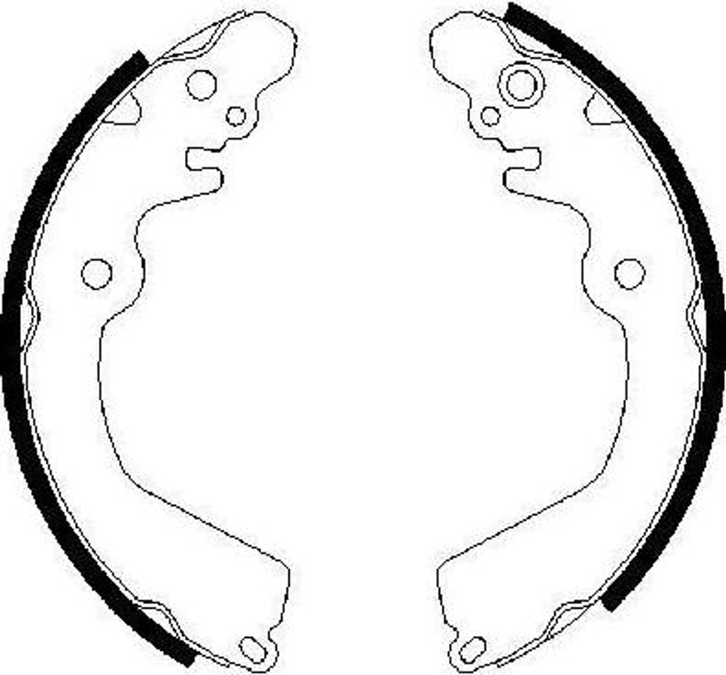 BOSCH 0 986 487 451 Bremsbackensatz OE MB699334 kompatibel mit Carisma, Colt, Galant, Lancer