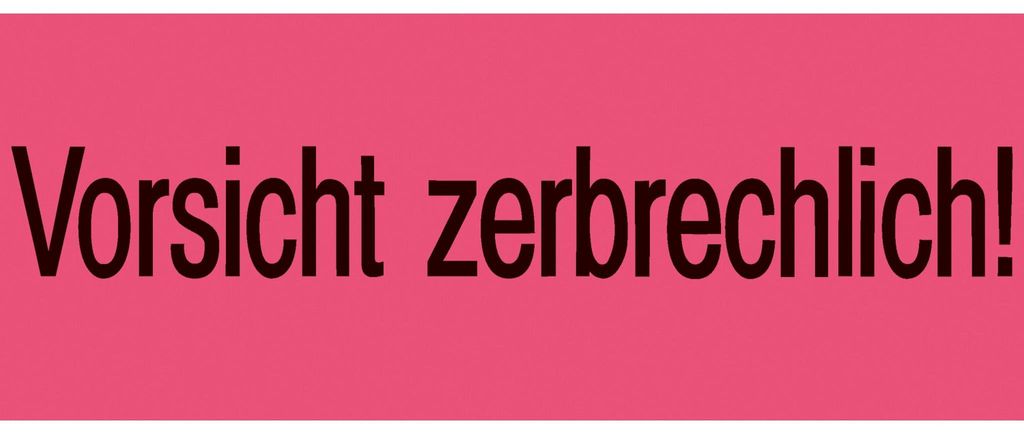 Versandzettel Vorsicht zerbrechlich leuchtrot 39x118 mm 1000 St.