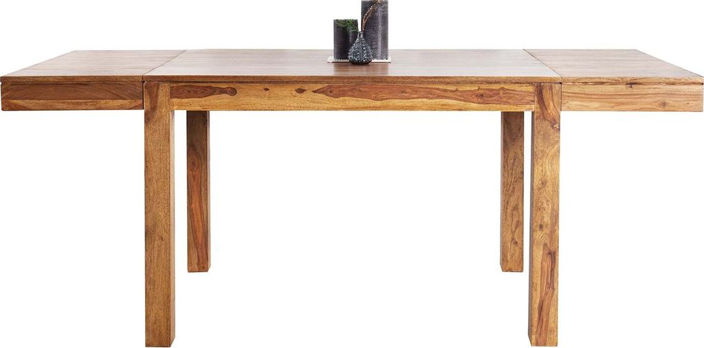 Esstisch LAGOS 120-200 cm mit Steckplatten aus Sheesham Produktbild 