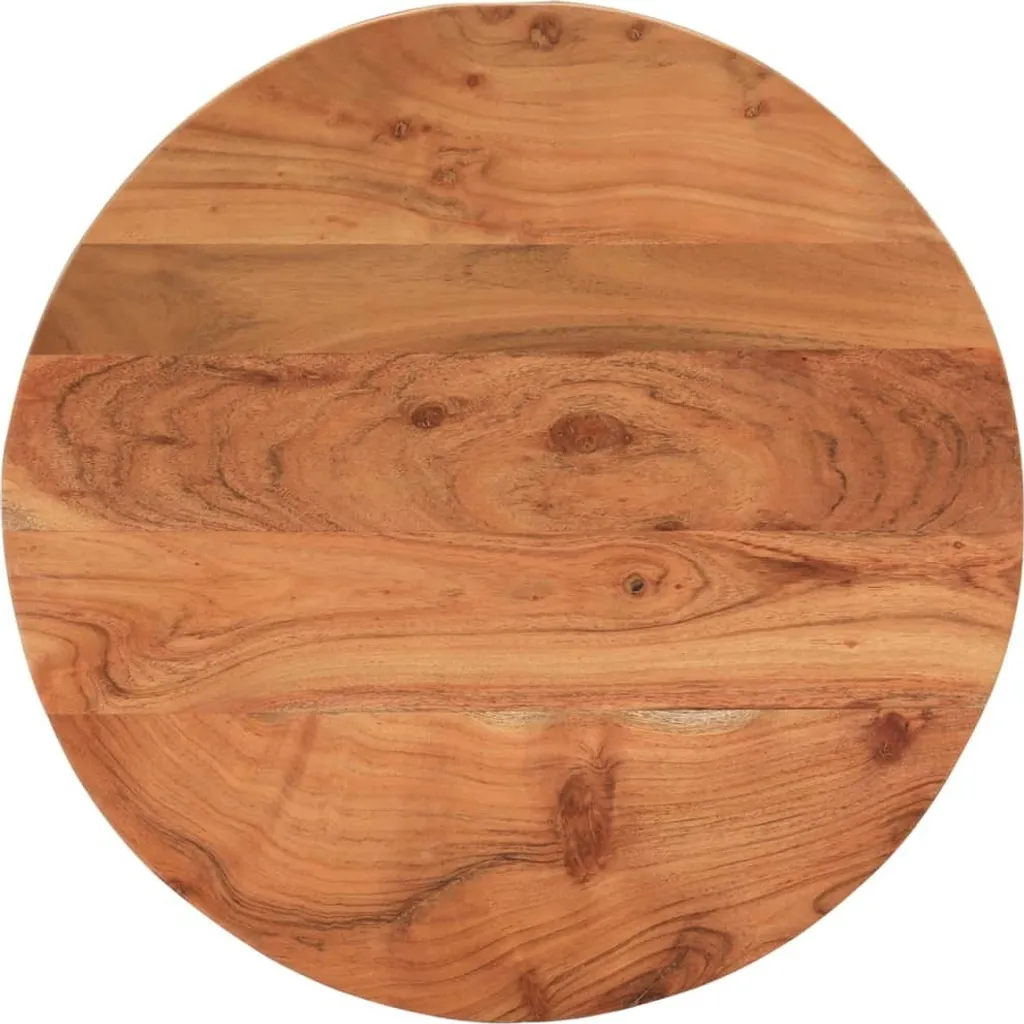 Piano Tavolo Legno Massiccio Acacia 60 cm Tondo - Spesso e Resistente
