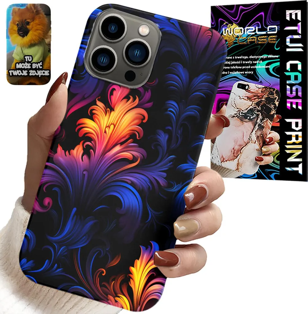 Cover iPhone 13 Pro Motivi Astratti Colorati + Lamina Oro Antiurto