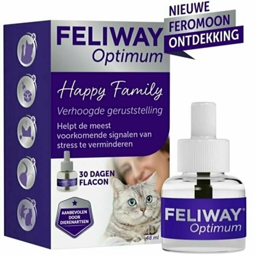 Feliway Optimum Recharge anti-stress chat formule longue durée 30 jours