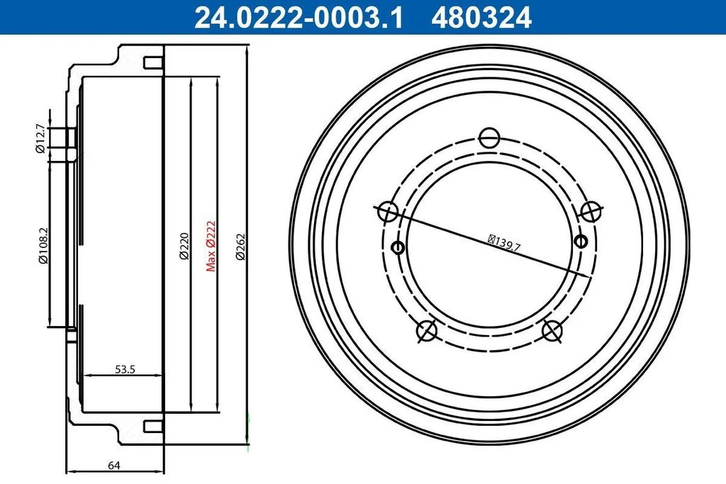 Tambour de Frein Arrière Renforcé Suzuki Grand Vitara 4X4 1998-2015 Haute Qualité