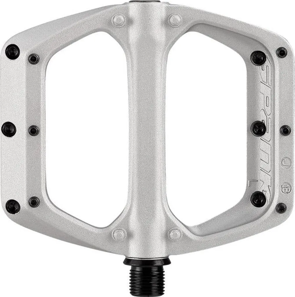 Pédales Plates de Vélo VTT Spank Spoon DC Argent avec Picots Acier