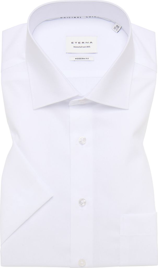 Eterna -Modern Fit - kurzarm Hemd (1100 C19K), Größe:43, Farbe:Weiß (00)