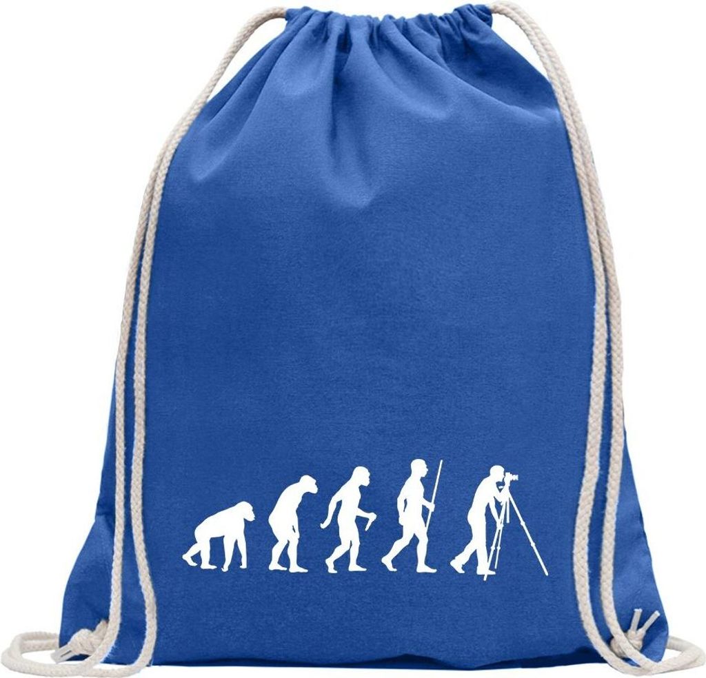 Kiwistar - Turnbeutel - royal - Fotograf Fotografie Evolution - Fun Rucksack Sport Beutel Gymsack Baumwolle mit Ziehgurt