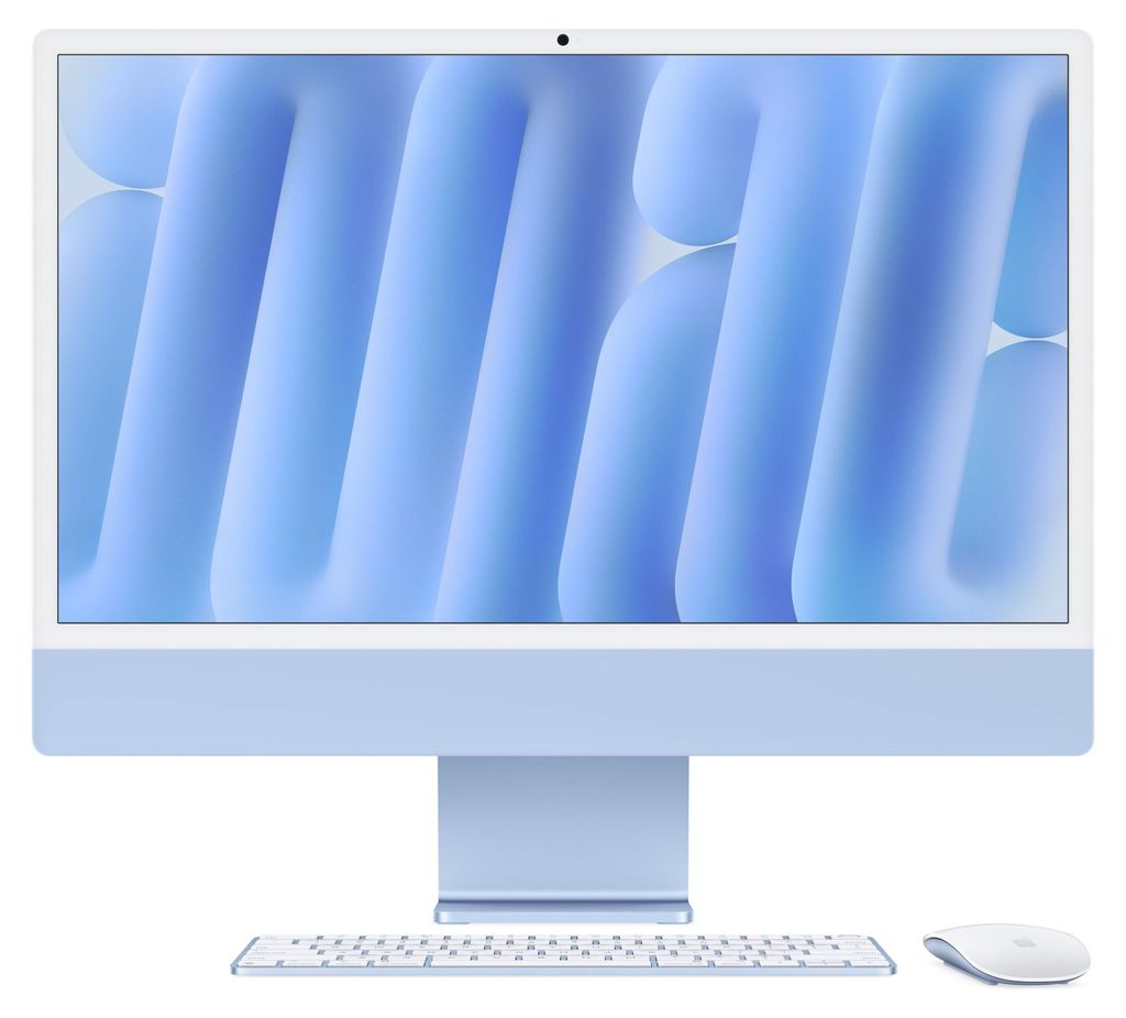 iMac Blau 24 Zoll, M4, 10-Core-CPU, 10-Core-GPU, 16GB, Produktbild 