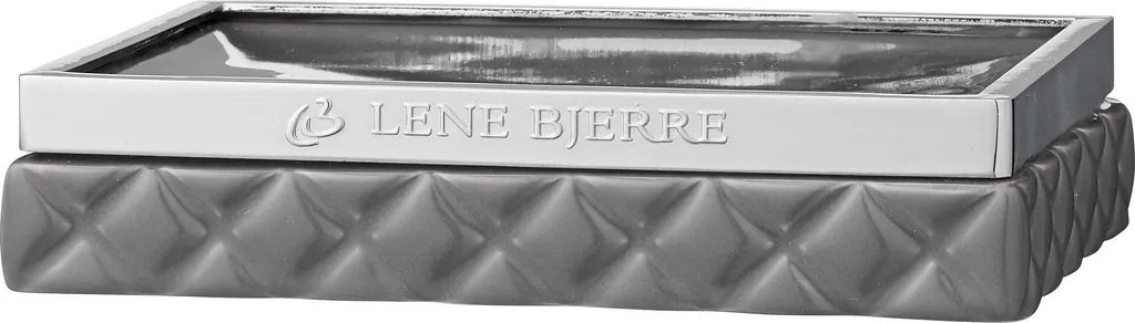 Porte-savon de salle de bain Gris Portia - Organisateur compact 10cm
